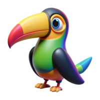 pristine notable A colorful toucan bird. NO BACKGROUND with Transparent Background. png