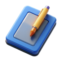 whimsical serene Tablet computer, stylus pen NO BACKGROUND with Transparent Background. top-tier png