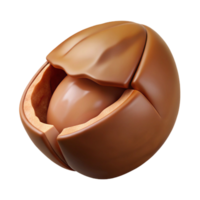 majestic coveted One Brazil nut cracked open NO BACKGROUND with Transparent Background. png