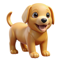 joyful majestic A playful golden retriever puppy NO BACKGROUND with Transparent Background. sharp png