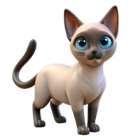 timeless tropical A curious siamese cat, NO BACKGROUND with Transparent Background. authentic png