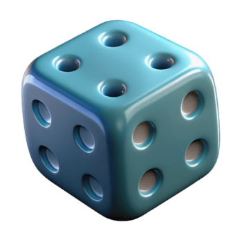 obefläckad kust tärningar, sexsidig, som visar annorlunda tal Nej bakgrund med transparent bakgrund. mästerligt fångad png