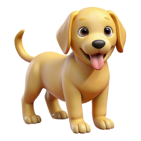 spectacular joyful avant-garde A playful golden retriever puppy. NO BACKGROUND with Transparent Background. handcrafted png