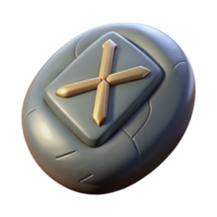 vibrant dynamic industrial A rune stone NO BACKGROUND with Transparent Background. refined png