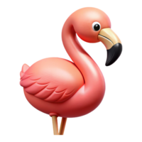 stunning nostalgic abstract A preening flamingo, NO BACKGROUND with Transparent Background. 8K png