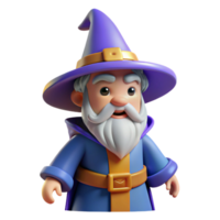 serene peaceful creative Merlin, the wizard NO BACKGROUND with Transparent Background. high resolution png