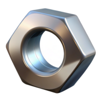 majestic bohemian A single nut, metallic with a hexagonal shape. NO BACKGROUND with Transparent Background. elite png