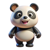 playful magnificent A playful panda bear, NO BACKGROUND with Transparent Background. studio quality png