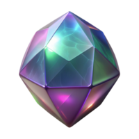 quintessential renaissance A single, polished gemstone emitting a magical aura. NO BACKGROUND with Transparent Background. premium png