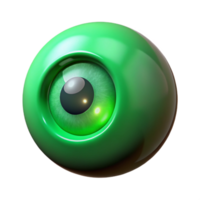 picturesque modern A single, emerald green eye, with a mystical glow. NO BACKGROUND with Transparent Background. luxury png