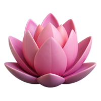 remarkable retro Lotus flower, Buddhist symbol of purity, NO BACKGROUND with Transparent Background. sharp png