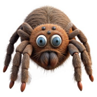 pristine timeless Spider, large, hairy, multiple eyes NO BACKGROUND with Transparent Background. png