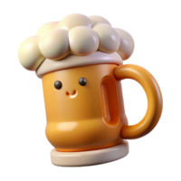 unparalleled rustic Beer mug, frothy head, NO BACKGROUND with Transparent Background. premium png