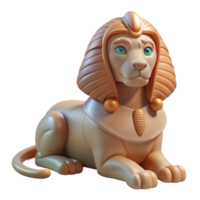 melancholic striking A Sphinx, enigmatic creature with lion body and human head, NO BACKGROUND with Transparent Background. expertly shot png