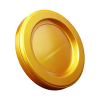 peaceful stunning A single Gold Coin, gleaming and circular, NO BACKGROUND with Transparent Background. gallery standard png