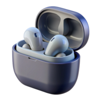 mesmerizing peaceful traditional Wireless earbuds in a charging case, NO BACKGROUND with Transparent Background. refined png