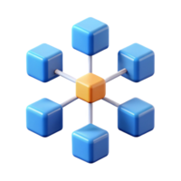 radiant iconic Blockchain network diagram, NO BACKGROUND with Transparent Background. png
