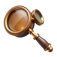 mesmerizing sought-after Steampunk monocle with a delicate brass frame and magnifying glass. NO BACKGROUND with Transparent Background. png