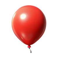 quintessential contemporary A single, red balloon, inflated, NO BACKGROUND with Transparent Background. premium png
