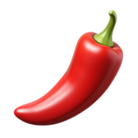 spectacular melancholic bohemian A single, red chili pepper, whole, NO BACKGROUND with Transparent Background. artisan png