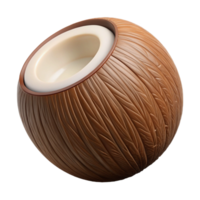 wonderful coastal A single, brown coconut, whole and uncut, NO BACKGROUND with Transparent Background. high resolution png