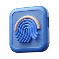 melancholic breathtaking A fingerprint scanner, biometric technology. NO BACKGROUND with Transparent Background. exclusive png