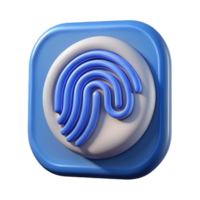 stunning artistic A fingerprint scanner, biometric technology. NO BACKGROUND with Transparent Background. premium png