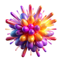 rare abstract A dynamic, exploding supernova of colorful particles. NO BACKGROUND with Transparent Background. impeccable png