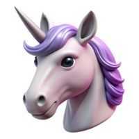 impressive intense creative A realistic rendering of a unicorn head, NO BACKGROUND with Transparent Background. gallery standard png