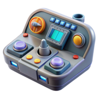 picturesque reflective contemporary Spaceship control panel, buttons and dials, futuristic interface. NO BACKGROUND with Transparent Background. fine detail png