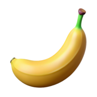 unparalleled abstract Single ripe banana NO BACKGROUND with Transparent Background. authentic png