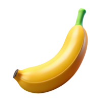 timeless impressionist Single ripe banana NO BACKGROUND with Transparent Background. refined png