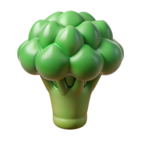 whimsical magnificent Broccoli floret NO BACKGROUND with Transparent Background. refined png