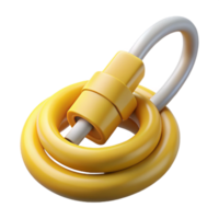 melancholic captivating A network cable, yellow. NO BACKGROUND with Transparent Background. original png