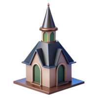romantic fascinating Church steeple, pointed spire, NO BACKGROUND with Transparent Background. original png