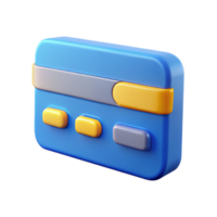 vibrant impressionist A stylized credit card icon. NO BACKGROUND with Transparent Background. 8K png