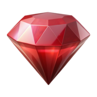 imaculado inspirado uma solteiro, perfeito rubi, brilhante, não fundo com transparente fundo. png