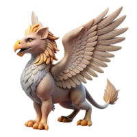 unforgettable industrial A majestic griffin, wings outstretched, NO BACKGROUND with Transparent Background. ultra HD png