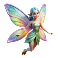 passionate extraordinary A beautiful fairy, with iridescent wings, NO BACKGROUND with Transparent Background. handcrafted png
