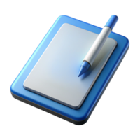 fascinating celebrated A tablet computer with a stylus. NO BACKGROUND with Transparent Background. png