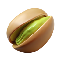 impressive rustic Single pistachio nut shelled NO BACKGROUND with Transparent Background. 4K png