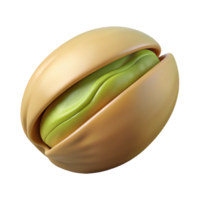 vibrant distinguished Single pistachio nut shelled NO BACKGROUND with Transparent Background. png
