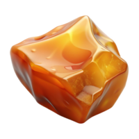 notable tropical Piece of raw amber NO BACKGROUND with Transparent Background. high quality png