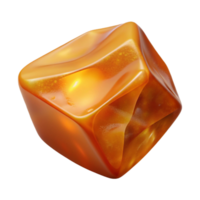 reflective striking Piece of raw amber NO BACKGROUND with Transparent Background. original png