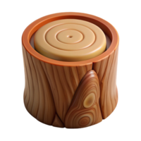 picturesque distinguished Cross-section of a tree trunk NO BACKGROUND with Transparent Background. png