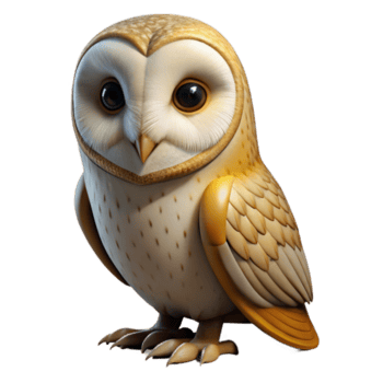 impressionante artístico uma empoleirado celeiro coruja, encarando intensamente. não fundo com transparente fundo. genuíno png