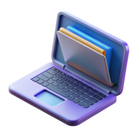 picturesque bold coastal Laptop computer with open lid, displaying code NO BACKGROUND with Transparent Background. museum quality png
