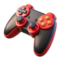 serene romantic minimalist Gaming console controller, black and red buttons NO BACKGROUND with Transparent Background. high resolution png