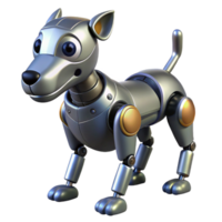 remarkable creative Robot dog with moving legs and tail NO BACKGROUND with Transparent Background. crisp png