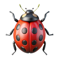tranquil enchanting A detailed illustration of a ladybug, NO BACKGROUND with Transparent Background. original png
